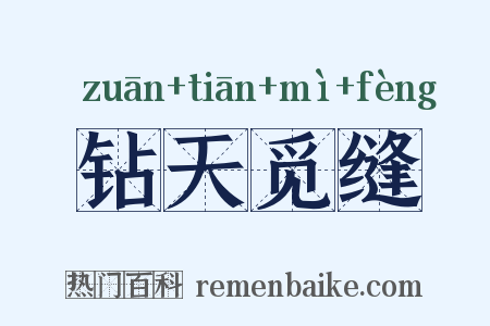 钻天觅缝是什么意思的图片